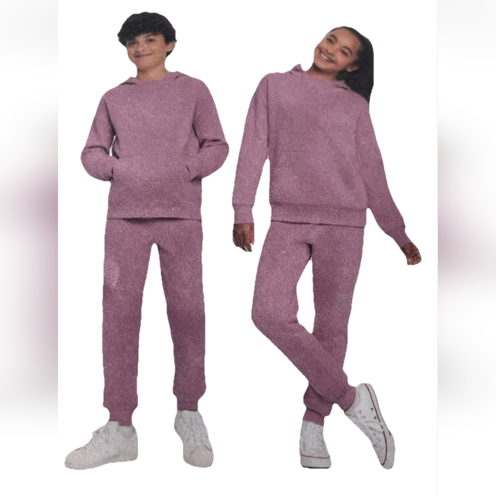Charlie & Scout Youth Hoodie & Jogger Set Kids 14/16 Unisex Light Purple New